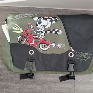 Ed Hardy Speedy Motorcycle Messenger Bag